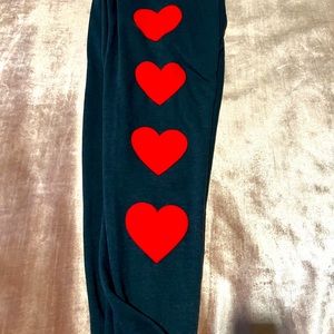 Aviator Nation Heart Stitch Sweatpants Charcoal